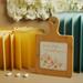Tagliere bamboo Claraluna con foro decoro floreale rosa