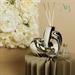 Diffusore grande cuore Claraluna in porcellana silver