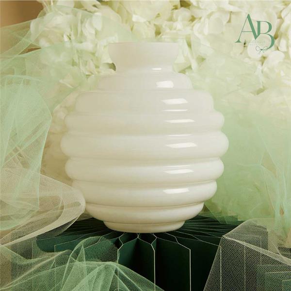 Vaso Grande Claraluna in vetro bianco 18x20 cm