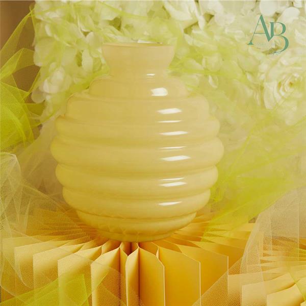 Vaso grande Claraluna in vetro di colore giallo