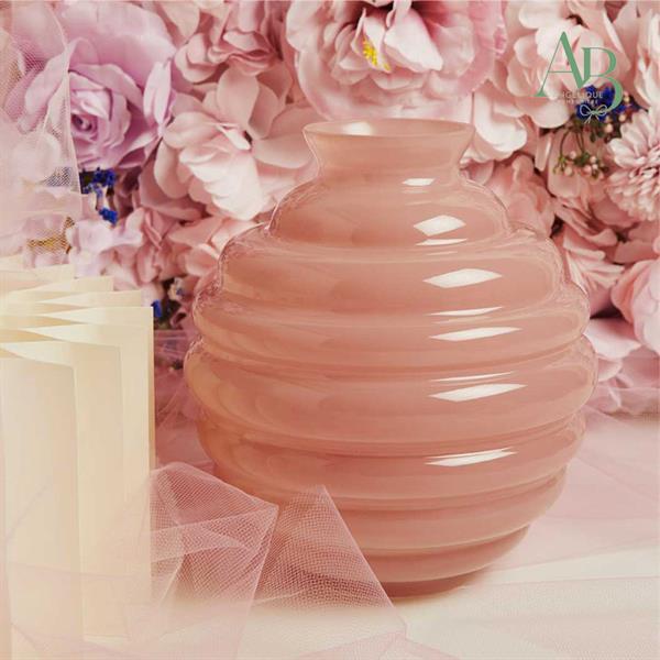 Vaso grande Claraluna in vetro rosa