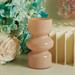 Vaso tubo Claraluna in vetro rosa