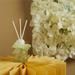 Diffusore Claraluna in vetro verde decoro fiori con 50 ml di essenza