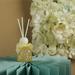 Diffusore Claraluna in vetro giallo decoro fiori con 50 ml di essenza