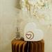 Diffusore cuore Claraluna in gesso 9,5x9,5x2,5 cm con cuore oro rosa