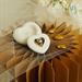 Scatolina cuore Claraluna in gesso con candela e applicazione oro