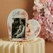 Porta foto cuore Claraluna in legno con decoro ballerina