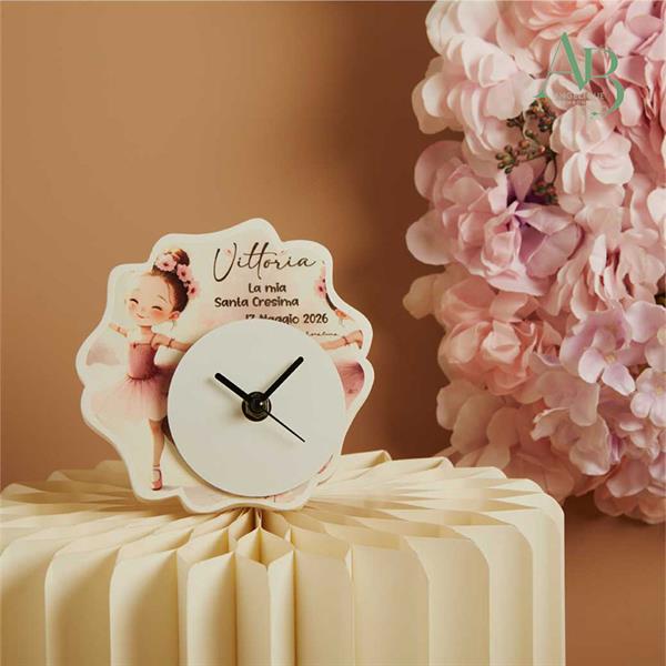Orologio Claraluna in gesso decoro ballerina