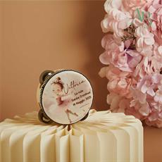 Tamburello Claraluna in legno con decoro ballerina