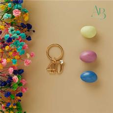 Portachiave Claraluna piccolo colore oro numero 40