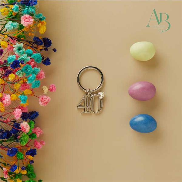 Portachiave Claraluna piccolo colore silver numero 40
