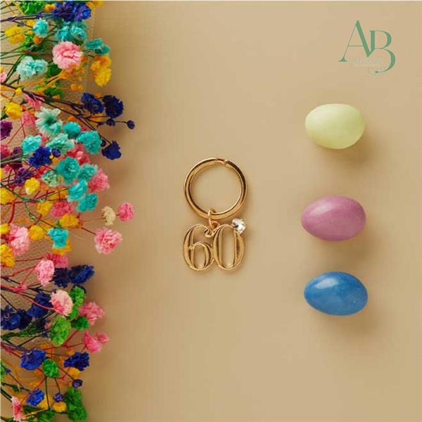 Portachiave Claraluna piccolo colore oro numero 60