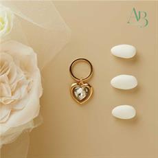 Portachiave Claraluna piccolo colore oro con cuore