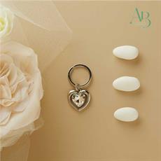 Portachiave Claraluna piccolo colore silver con cuore