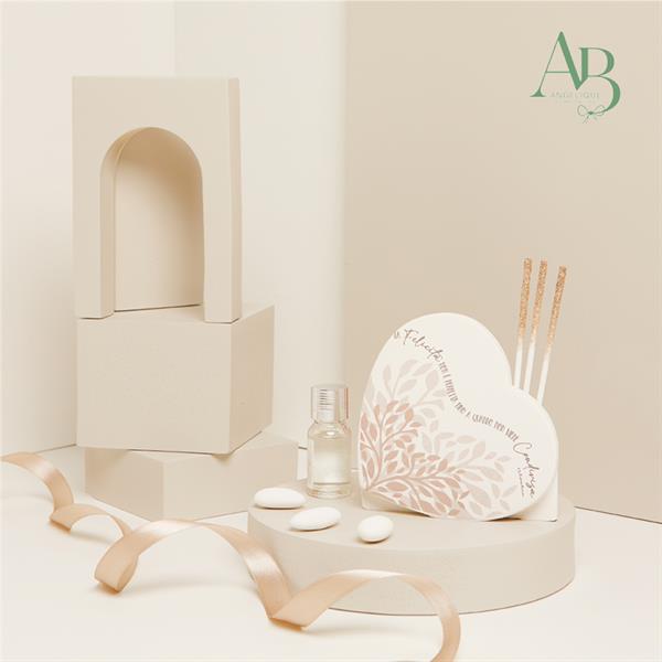Diffusore Claraluna in gesso decoro cuore rosa