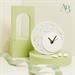 Orologio Claraluna in gesso decoro floreale verde