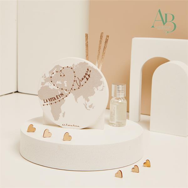 Diffusore in gesso decoro viaggio