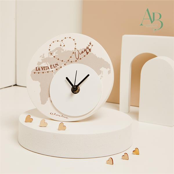Orologio Claraluna in gesso decoro viaggio