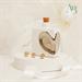 Oliera Claraluna in porcellana con cuore silver, capacità 200 ml