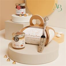 Marmellata fragola 40 grammi+crema mandorla 40grammi Claraluna con coltellino