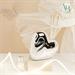 Diffusore cuore Claraluna in porcellana decoro silver