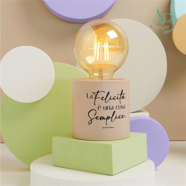 Lampada Claraluna di colore tortora con led