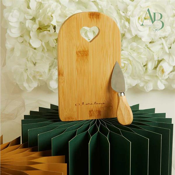 Tagliere bamboo piccolo con coltellino Claraluna