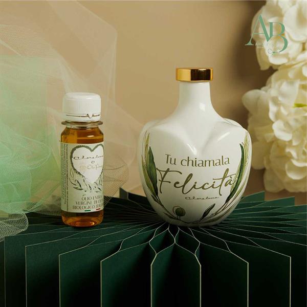 Oliera Claraluna grande in porcellana con olio