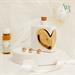Oliera Claraluna in porcellana con cuore gold capacità 200 ml con olio