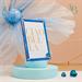 Portafoto Claraluna piccolo blu 12x17 cm con cuore