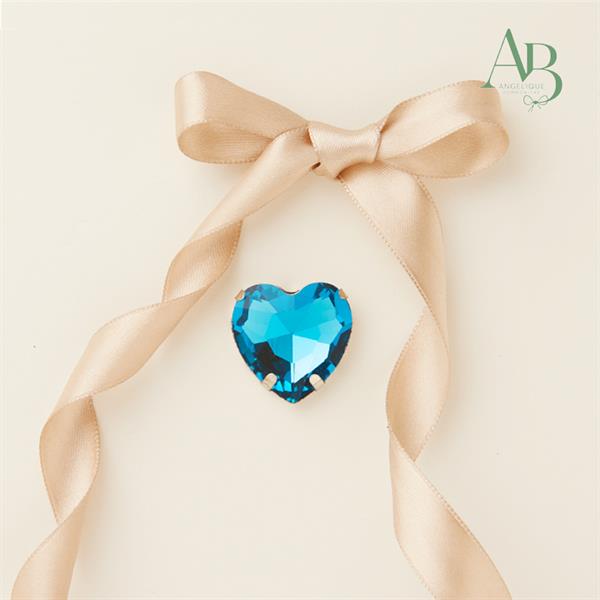 Calamita Claraluna cuore blu strass 2,7 cm