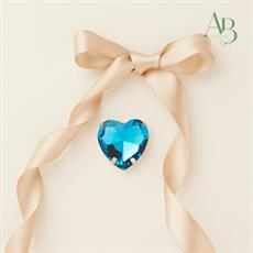 Calamita Claraluna cuore blu strass 2,7 cm