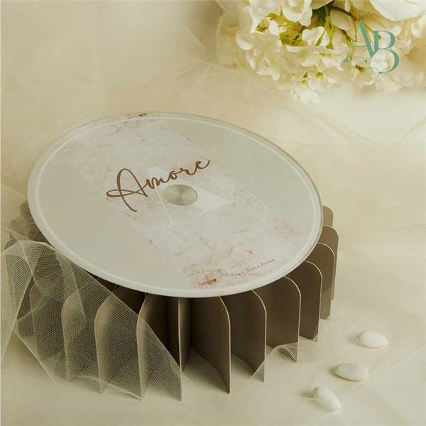 VASSOIO GIREVOLE DECORO AMORE 25X0.4CM