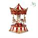 Carillon giostra con decorazioni natalizie in resina h.21,4 cm