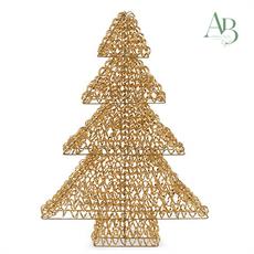 Albero natalizio in oro con 600 micro flash led h.80cm