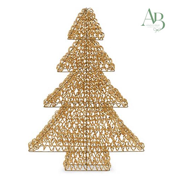 Albero natalizio in oro con 600 micro flash led h.80cm