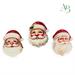 Appendino testa di abbbo natale in porcellana 3 soggetti assortiti h.10 cm