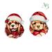 Appendino cagnolino in abiti natalizi in porcellana 10 cm 2 soggetti assortiti