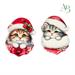 Appendino gattino in abito natalizio in porcellana 10 cm 2 soggetti assortiti