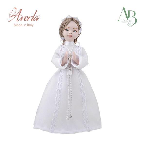 Bimba comunione in porcellana di capodimonte h.21cm con scatola regalo