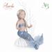 Sirena in porcellana di capodimonte seduta su conchiglia H.17cm  completa di scatola regalo