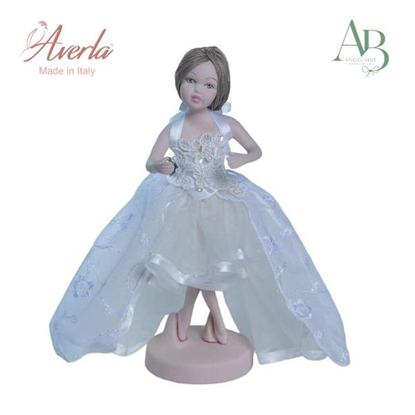 Bimba comunione Averla in porcellana di capodimonte h.22cm con scatolo regalo
