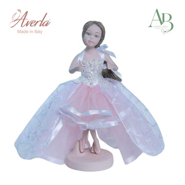 Bimba comunione Averla in porcellana di capodimonte h.22cm con scatolo regalo