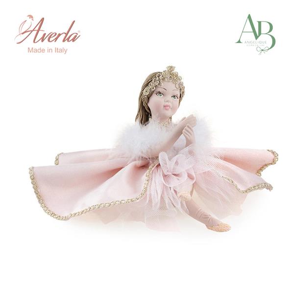 Principessa in porcellana di capodimonte con abito sartoriale in velluto 12cm con scatola regalo