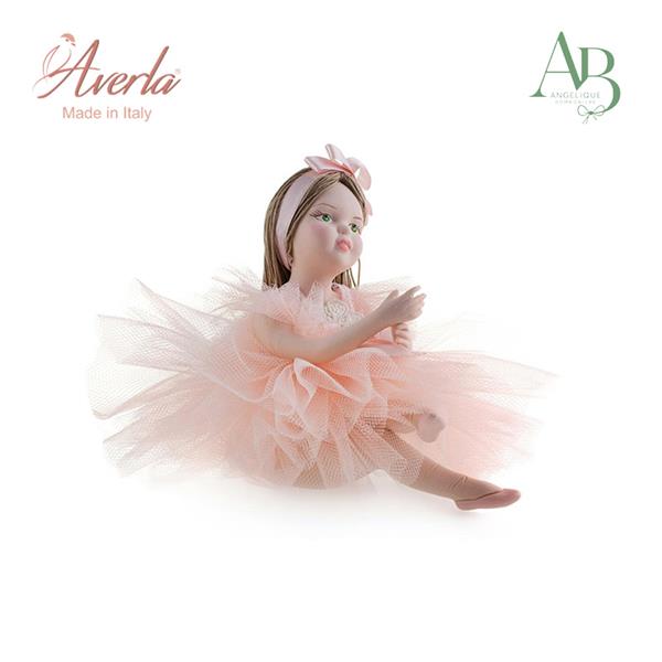 Ballerina Averla in porcellana di capodimonte vestito in tulle h.15cm con scatola regalo