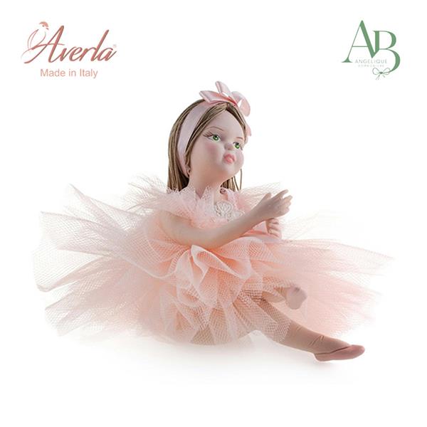 Ballerina Averla in porcellana di capodimonte vestito in tulle h.17cm con scatola regalo
