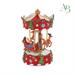 Carillon natalizio con babbo natale, renne e musica diametro 12,5xh.22 cm