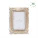 Portafoto natalizio decoro raggi color champagne 16xh.21,5 cm