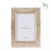 Portafoto natalizio decoro raggi color champagne 18,5xh.24 cm
