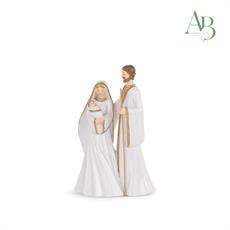 Natività natalizia in porcellana bianca h.16 cm con scatola regalo